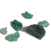 Genuine Green Emerald Gem 38.00 Ct Lot of 7 Pcs Natural Green Emerald, Uncut Rough Healing Crystal
