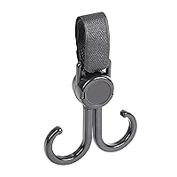 Carriage Hook for Bag Heavy Duty Baby Stroller Hook Stroller Organizer Hook Clip for Diaper Bag 360Degree Rotating Hook Baby Carriage Hook
