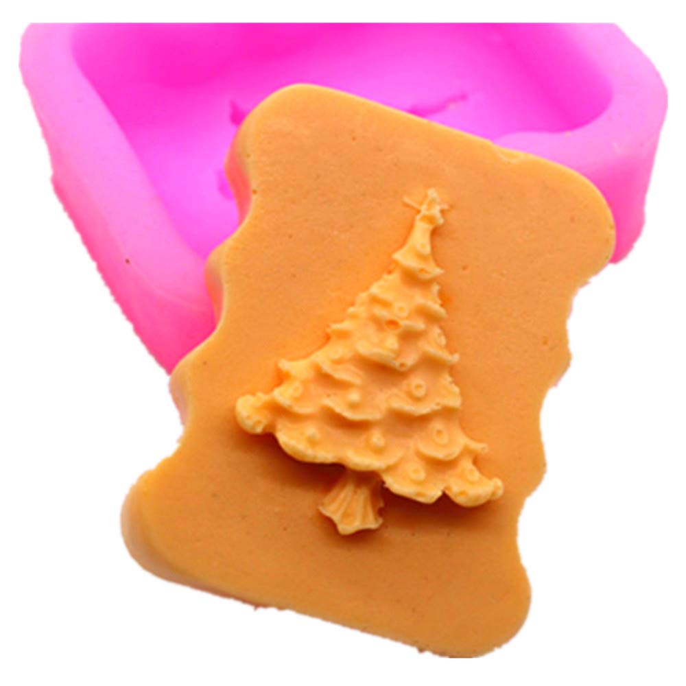 Silicone Molds Christmas 2 Pack, Gift for 4th of July, Santa Claus and Christmas Tree Shape Craft Art Silicone Soap Mold,Craft Molds DIY Handmade Soap Gifts - Soap Making Supplies by YSCENL