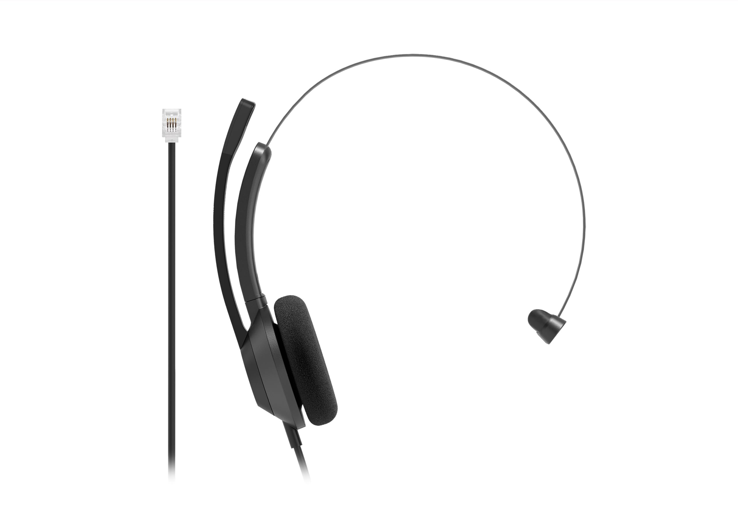 Cisco Headset 321 RJ9, Wired Single On-Ear Headphones, RJ9 Connection for Cisco IP Phone, Carbon Black, 2-Year Limited Liability Warranty (HS-W-321-C-RJ9)