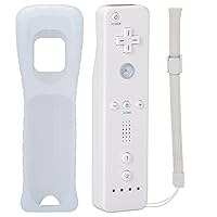 YCCTEAM Remote Controller for Wii, Wireless Remote Controller Compatible with Wii/Wii U, Wii Remote Control Replacement Remote Game Controller with Silicone Case and Wrist Strap (Upgraded)