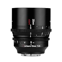 7artisans 25mm/35mm/50mm T1.05 Large Aperture Cine Lens Wide-Angle Manual Focus Low Distortion Mini Cinema Lens (25mm T1.05, for Leica/Sigma/Panasonic L)