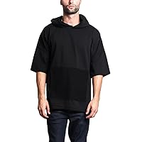 VICTORIOUS Men's Oversized Solid Color Subdued Hues Baggy Boxy T-Shirt & Hoodie