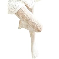 SurBepo Women Fishnet Hollow Out Knitted Patterned Stockings Tights Vertical Strips Pantyhose For Female
