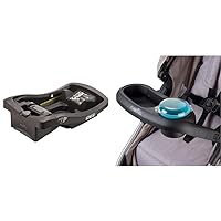 Evenflo LiteMax Infant Car Seat Base, Easy to Install, Versatile and Convenient & Stroller Child Snack Tray with Snack Cup