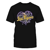 FanPrint LSU Tigers T-Shirt - Love Heart LSU