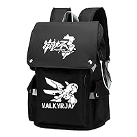 Honkai Impact 3 Game Cosplay 15.6 Inch Laptop Backpack Rucksack with USB Charging Port and Headphone Jack Grey / 2