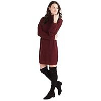 Mud Pie Women's Long Sleeve Sparrow Sweater Dress, Burgundy, Small