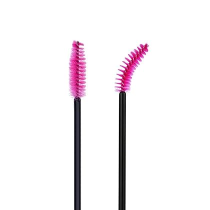 G2PLUS 100PCS Disposable Eyelash Brushes, Mascara Wands Applicator Makeup Kits, Eyelash Spoolies Brushes for Eyelash Extensions and Eyebrows (Rose)