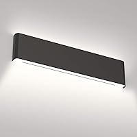 Aipsun 24in/20W Matte Black Modern Vanity Light Up and Down LED Vanity Light for Bathroom Wall Lighting Fixtures (Cool White 5000K)