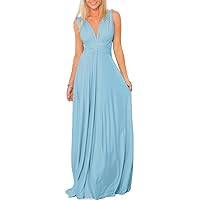 Women’s Bridesmaid Dress Transformer Convertible Multi Ways Wrap Wedding Cocktail Long Evening Dress Formal Ball Gown