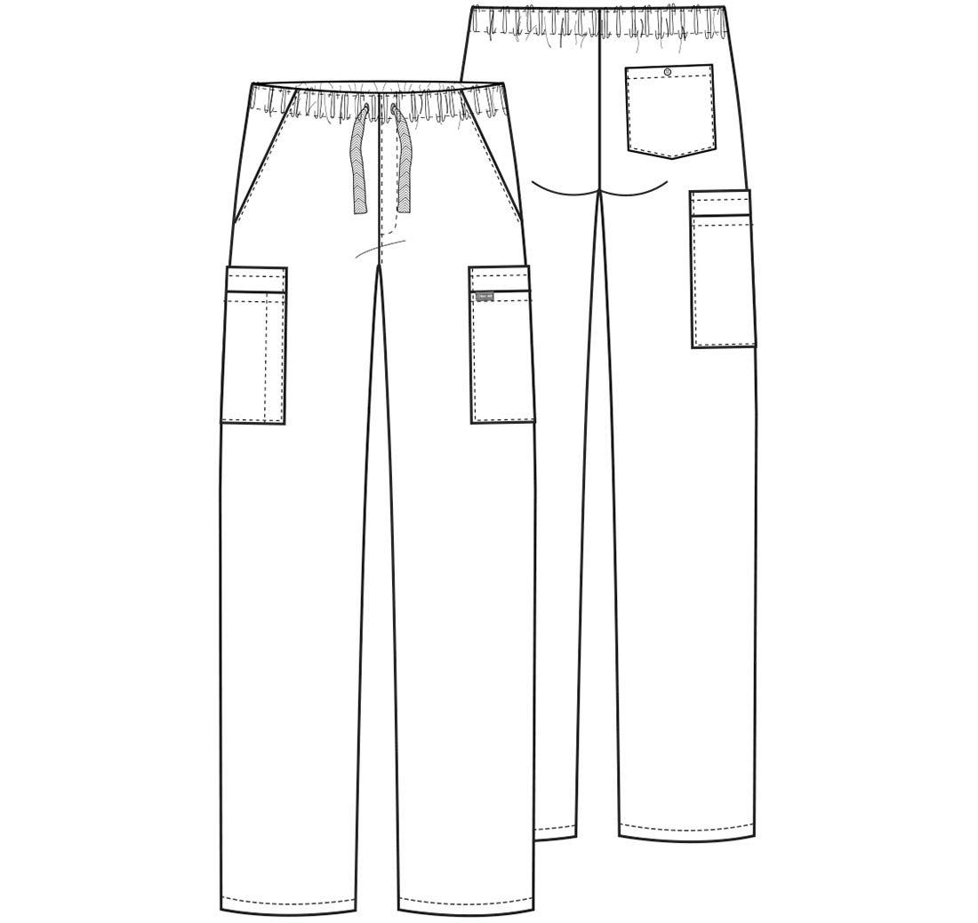 Medical Cargo Pants for Men Workwear Originals, Zipper Fly Scrubs for Men Plus Size 4000