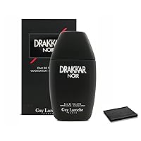 Guy Laroche Drakkar Noir Cologne For Men, Eau De Toilette Spray 6.7 Ounces, Mens Cologne | Men's Fragrances | Perfumes for Men, Includes Cleaning Cloth