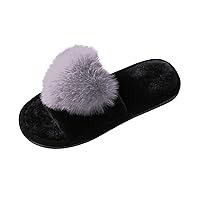 House Slippers For Women, Slip On Fuzzy House Slippers Memory Foam Slippers Scuff Bride Slippers For Wedding Party Bedroom Travel