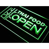 ADVPRO Thai Food Open Cafe Restaurant LED Neon Sign Green 24 x 16 Inches st4s64-j705-g