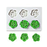 Rose Flower Silicone Mold Sugar Cake Mold Green Bean Cake Candy Mold Chocolate Ice Block French Dessert Cake Decorations Chocolate Cake Fondant Mold Green Bean Cake Mold