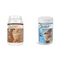 Quest Peanut Butter 23g & Cookies Cream 20g Protein Powders, Low Carb Gluten Free, 43 & 24 Servings