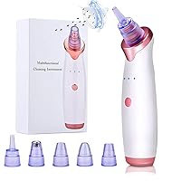 2023 Blackhead Remover Pore Vacuum Cleaner Electric Blackhead Vacuum Extractor Pore Cleaner Comedone Whitehead Remover Kit Pore Extractor Suction Too with 5 Different Sucker Heads