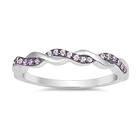CHOOSE YOUR COLOR Sterling Silver Infinity Knot Ring