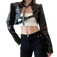 Goth Fashion Crop Top Jacket for Women Teen Girls Juniors or Teenagers