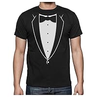 Tuxedo Shirts for Men Printed Suit & Tie Funny Costume Novelty Mens Tux Shirt