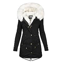Oversized Faux Fur Hooded Coats Winter Fashion Coats Womens Warm Hooded Jacket Thick Padded Loose Fleece Outerwear