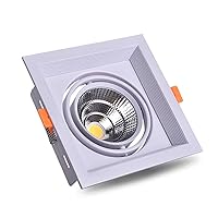 Square LED Spot Lights Recessed LED Downlight Mini Ceiling Lamp 7W/12W/15W/20W Recessed Eyeball Retrofit Spotlight Indoor Lighting 3000K/4000K/6000K Selectable