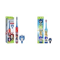 FIREFLY Transformers Sonic Toothbrush with 3D Cover Ages 3+ and Sonic The Hedgehog Toothbrush with 3D Cover Ages 3+ (Pack of 1)