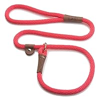 Mendota Pet Slip Leash - Dog Lead and Collar Combo - Made in The USA - Red, 1/2 in x 6 ft - for Large Breeds