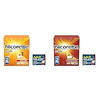 Nicorette 2 mg Nicotine Gum to Help Quit Smoking - Fruit Chill Flavored Stop Smoking Aid & 2 mg Nicotine Gum to Help Quit Smoking - Cinnamon Flavored Stop Smoking Aid
