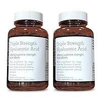 Hyaluronic Acid 300mg x 360 Tablets (2 Bottles of 180 Tablets - 6 Months Supply). Triple Strength Hyaluronic Acid. 300% Stronger Than Any Other HLA Tablet.