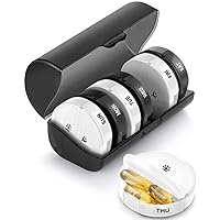 Pill Organizer 2 Times a Day, Weekly AM PM Pill Box, Large Capacity 7 Day Pill Cases for Pills/Vitamin/Fish Oil/Supplements