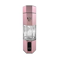 H2 Rich Hydrogen Water Bottle，5000PPB lectrolysis Technology 260ml Portable Hydrogen Rich Water Generator，for Home Office Travel Use（Pink）