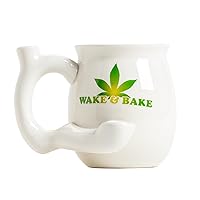 Wake Coffee Mug Unique Ceramic Coffee Tea Mug White Coffee Cups 8.5 Ounce for Father's Day and Easter Present