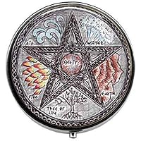 Beautiful Pentagram Witchcraft Pill Box Candy Box Retro Witch Gothic Witchcraft Jewelry Art Nouveau Beautiful Gifts