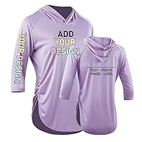 Custom Women's UPF 50+ Long sleeve Workout Yoga Shirts with Hoodie