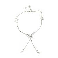 Anklet Chain Anklet Bracelets Butterfly Pendant Sandal Anklet Ankle Bracelet Foot Chain For Women Girls Silver Creative and Exquisite Workmanship