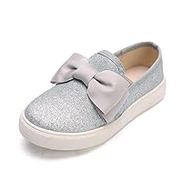 Kids Girls Fashion Sneaker Casual Slip-On Glitter Loafer Tennis Shoes