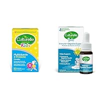 Culturelle Kids Complete Multivitamin + Probiotic Chewables, 50 Count Baby Immune & Digestive Support Probiotic + Vitamin D Drops, 30 Day Supply