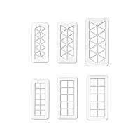 Biscuit Cutter,6 Pcs Geometric Cake Fondant Cutter, Cake Border Decorating Tool for Square&Equilateral triangle Cookie Cutters
