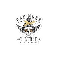 Bad Mom Club Mom Life Skull Glasses Moms Activities Vinyl Sticker
