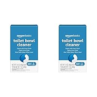 Amazon Basics Toilet Bowl Cleaner Blue Tablets with Oxygen Bleach, Unscented, 5 Count, Pack of 2