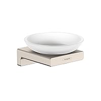 Hansgrohe AddStoris Modern Soap Dish in Brushed Nickel, 41746820