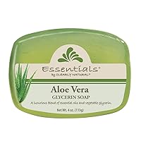 Essentials by Clearly Natural Glycerin Bar Soap, Aloe Vera, 4-Ounce, Pack of 12 - CASE