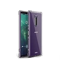 Clear TPU Case Compatible for Sony Xperia 1,Shock Absorption Crystal Clear 4-Corners Protection, Soft Scratch-Resistant Protective Cover Slim Case Compatible with Sony Xperia 1