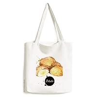 Potato Vegetable Tasty Healthy Watercolor Tote Canvas Bag Shopping Satchel Casual Handbag