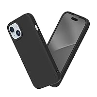 RhinoShield Case Compatible with [iPhone 15] | SolidSuit - Shock Absorbent Slim Design Protective Cover with Premium Matte Finish 3.5M / 11ft Drop Protection - Classic Black