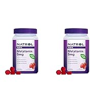 Natrol 5mg Melatonin Gummies, Sleep Support for Adults, Melatonin Supplements for Sleeping, 140 Strawberry-Flavored Gummies, 70 Day Supply (Pack of 2)