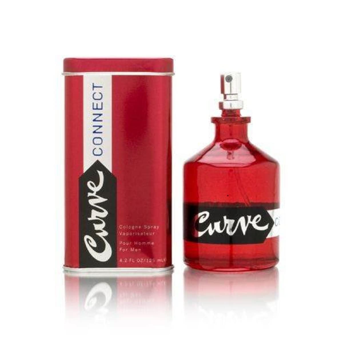 Curve Men's Cologne Fragrance Set, Deodorant, Aftershave Balm & Cologne, Spicy Wood Magnetic Scent, 3 Piece Set & Men's Cologne Fragrance Spray, Casual Day or Night Scent, Connect, 4.2 Fl Oz