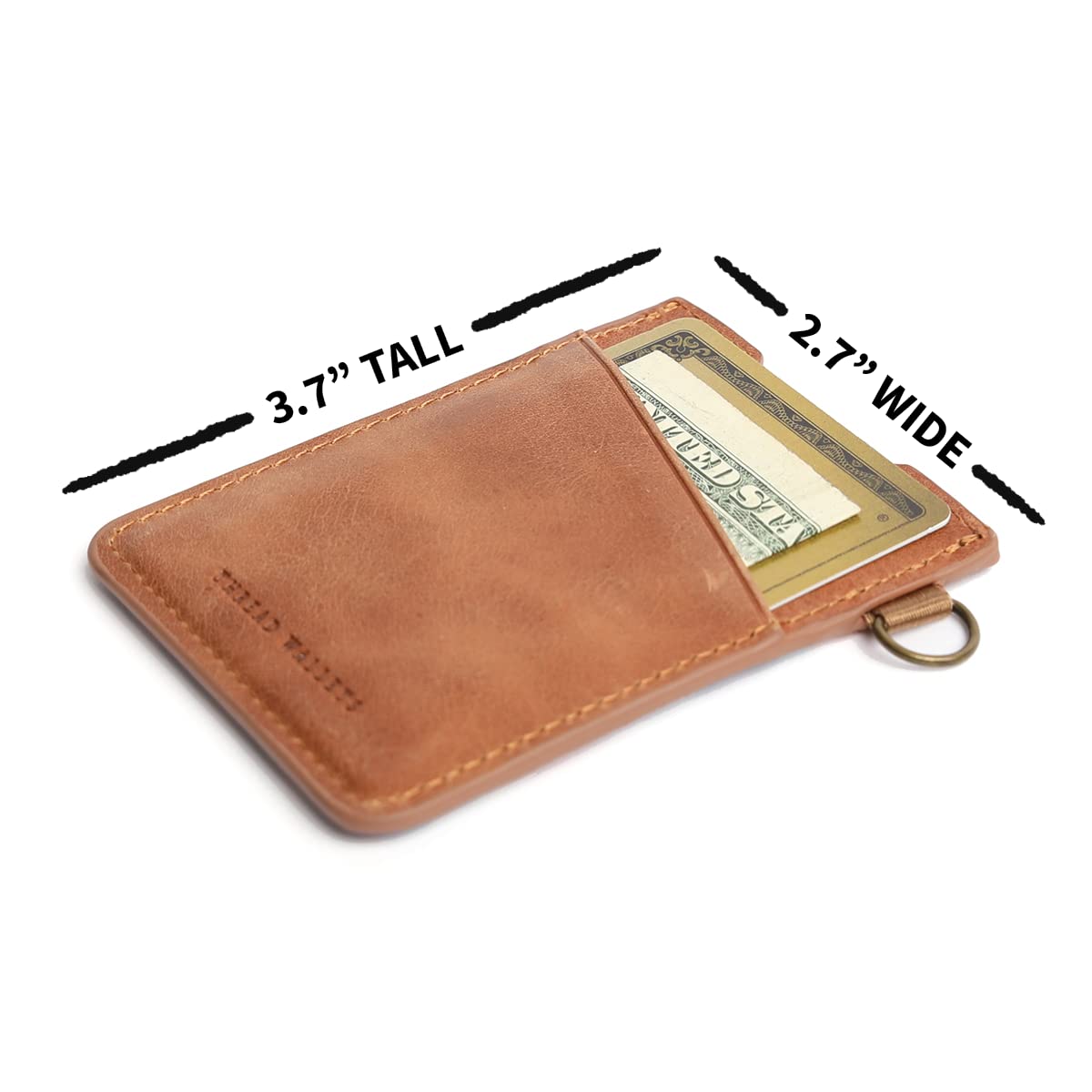 Slim Minimalist Elastic & Leather Vertical Wallet with RFID for Men & Women | Small Credit Card Holder for Front Pocket